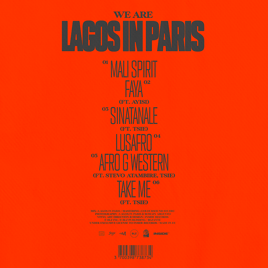 Face B du vinyle - WE ARE LAGOS IN PARIS